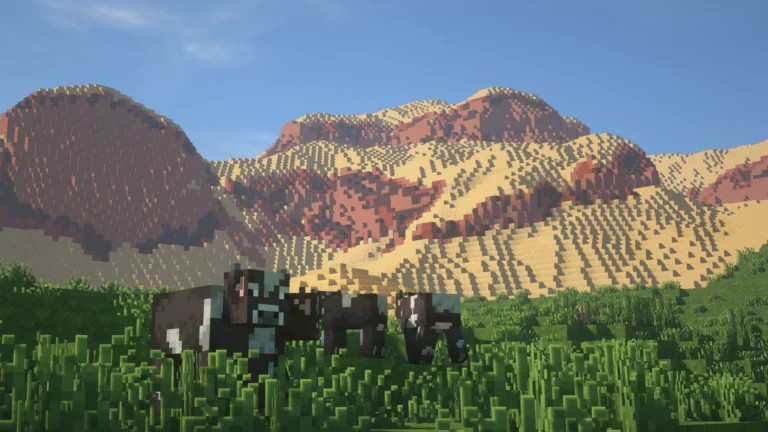 Minecraft cows modded high resolution shader